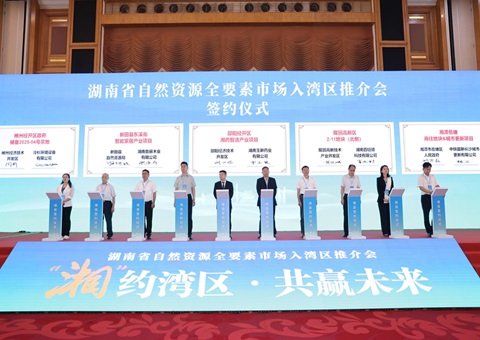 湘深携手共促要素融通，，，，，，，湖南省自然资源全要素市场大湾区推介会在深圳举行